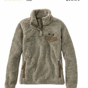 Women’s LL Bean hi-pile fleece pullover petite Large